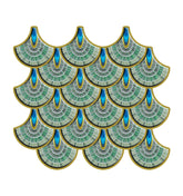 Colorful Fishscale Peel and Stick Backsplash Tile For Kitchen